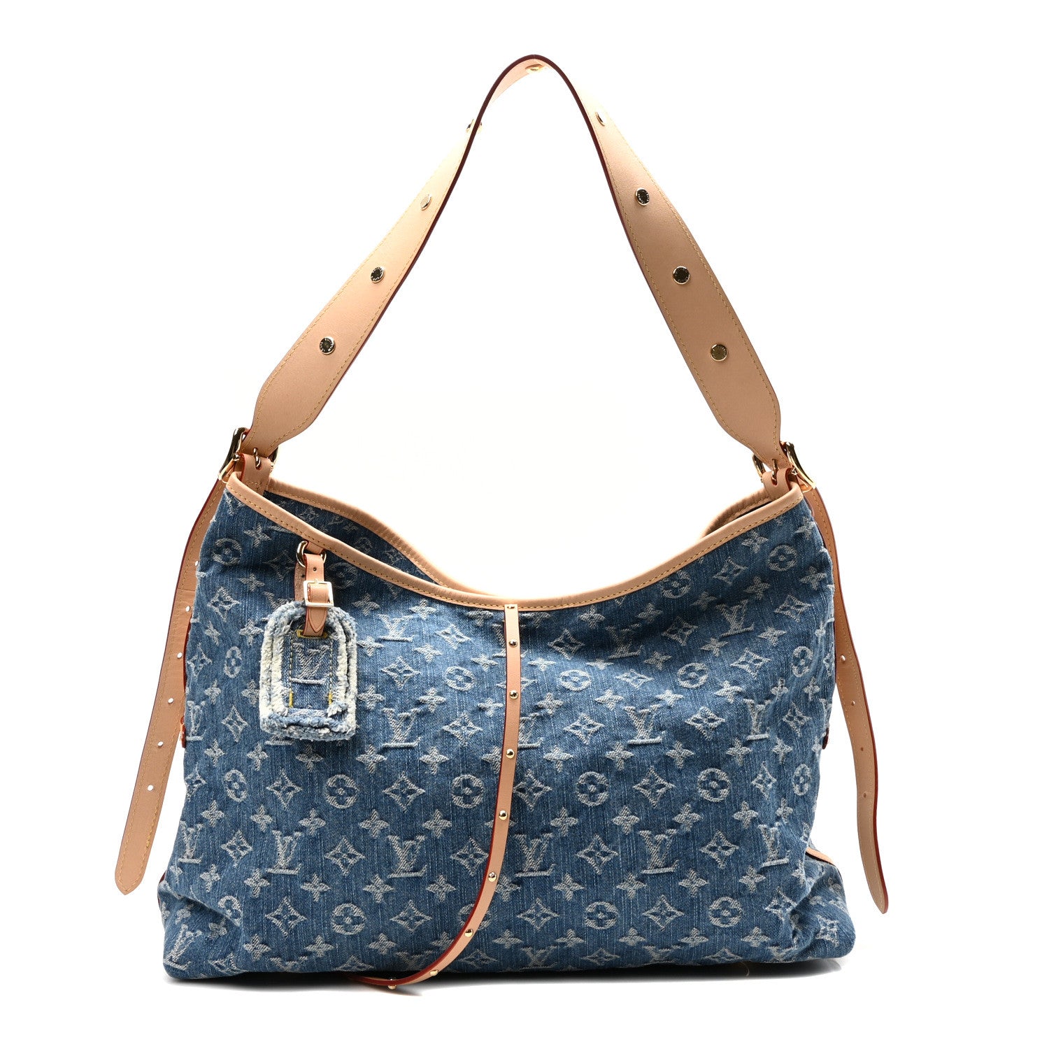 Louis Vuitton Monogram Denim CarryAll MM Blue 1 of 10