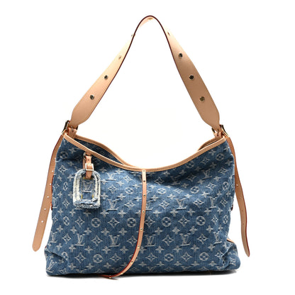 Louis Vuitton Monogram Denim CarryAll MM Blue 1 of 10