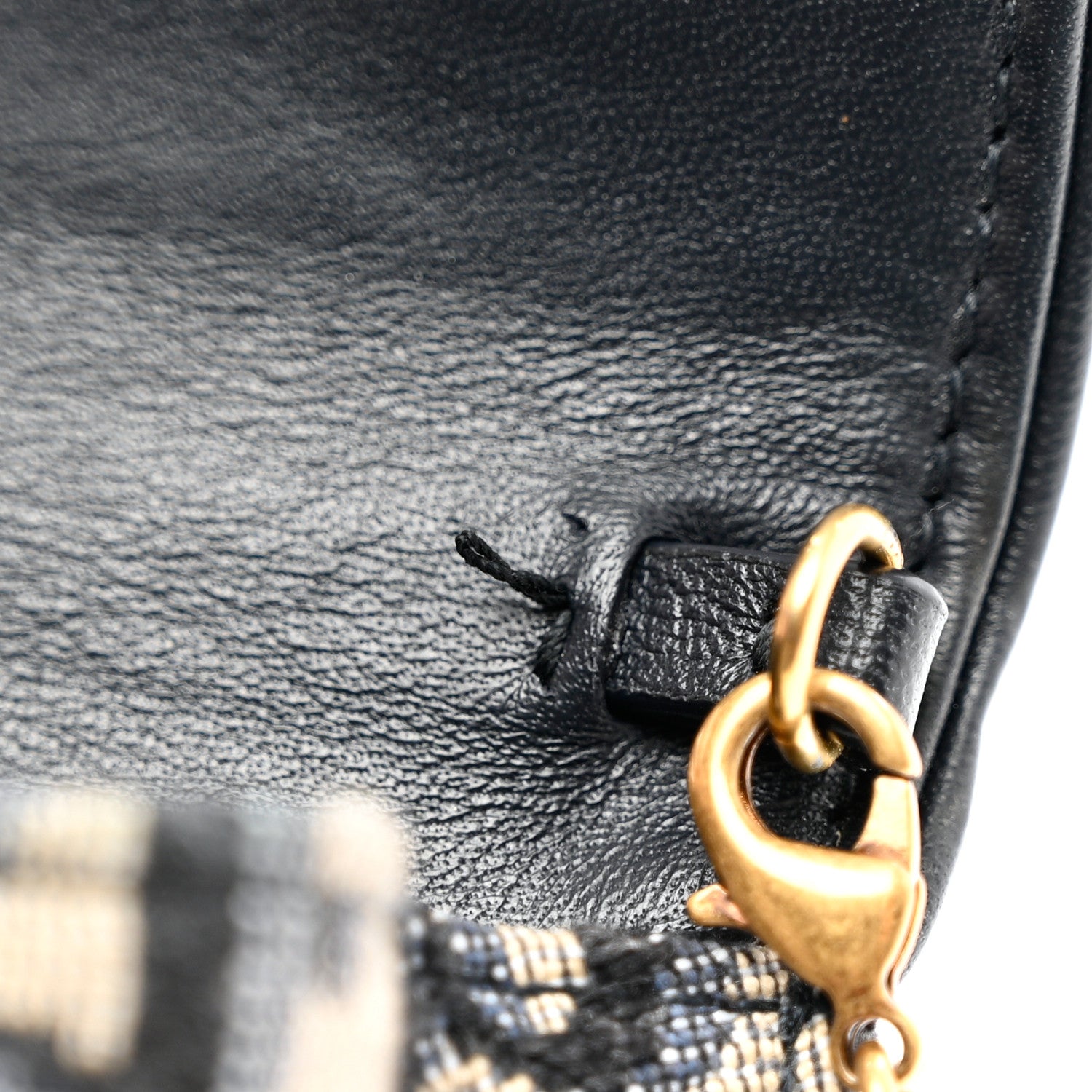 Christian Dior Oblique Nano Saddle Chain Pouch Blue 8 of 8