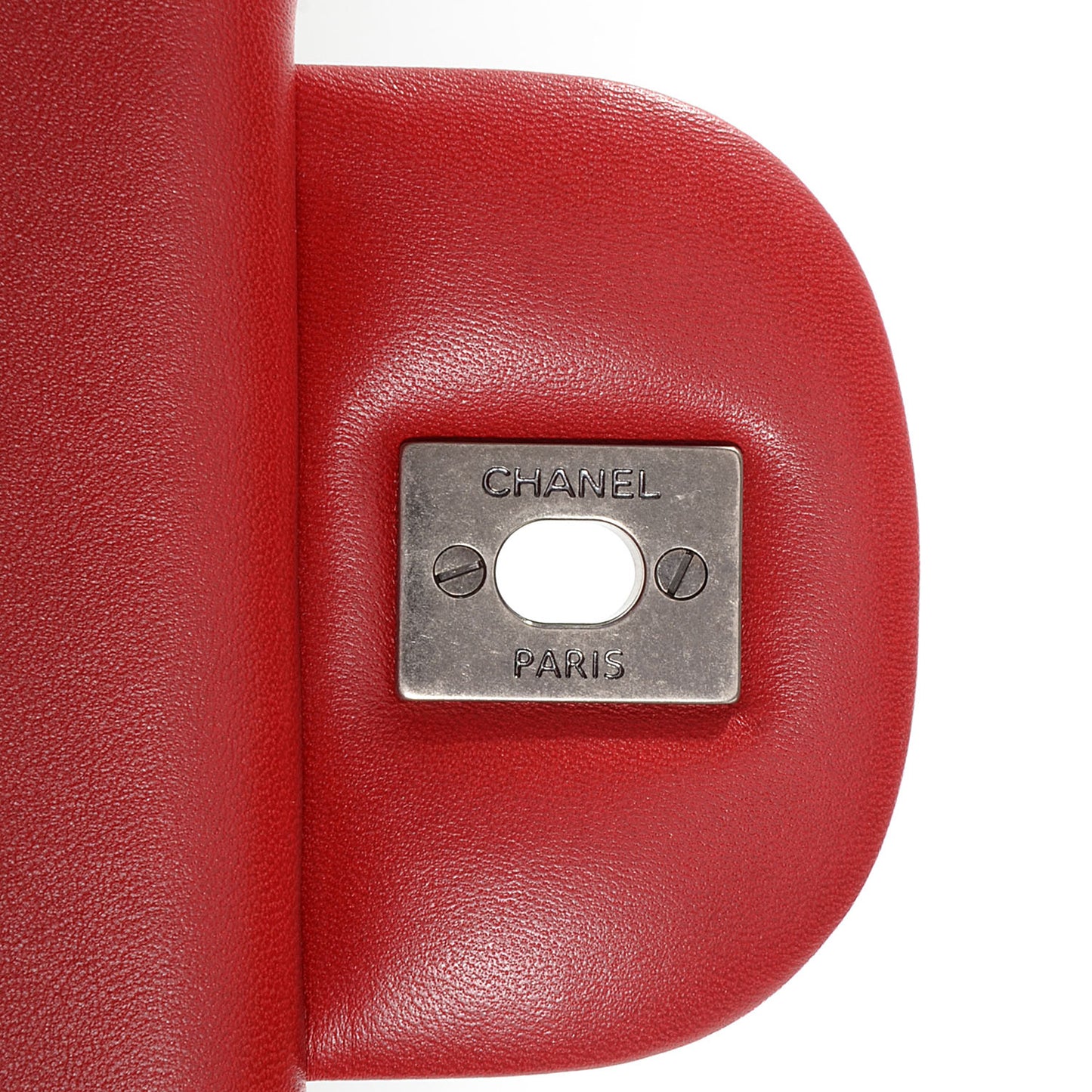 Lambskin Jumbo Double Flap Red