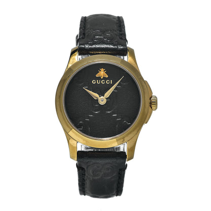 Gucci Stainless Steel Calfskin 27mm G-Timeless Quartz Watch Black 1 of 10
