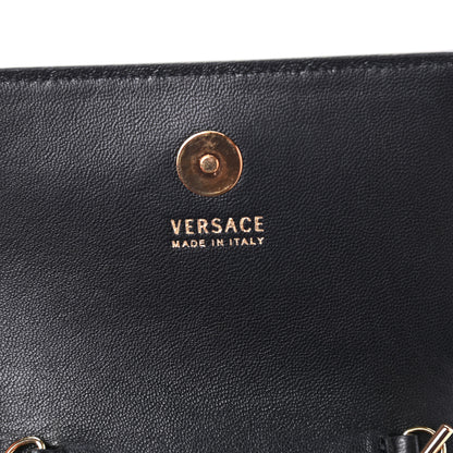 Versace Vitello Mini Virtus Chain Clutch Black 6 of 8