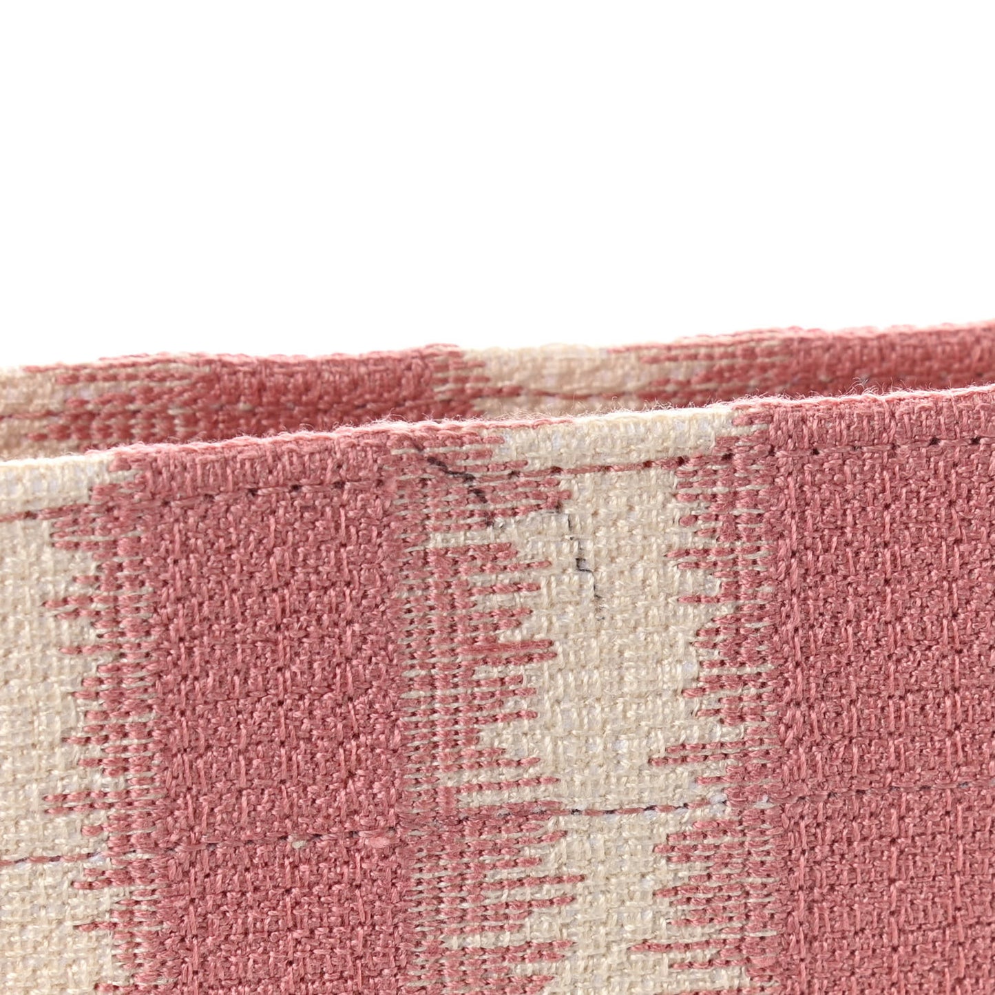 Canvas Embroidered Large Striped Book Tote Pink