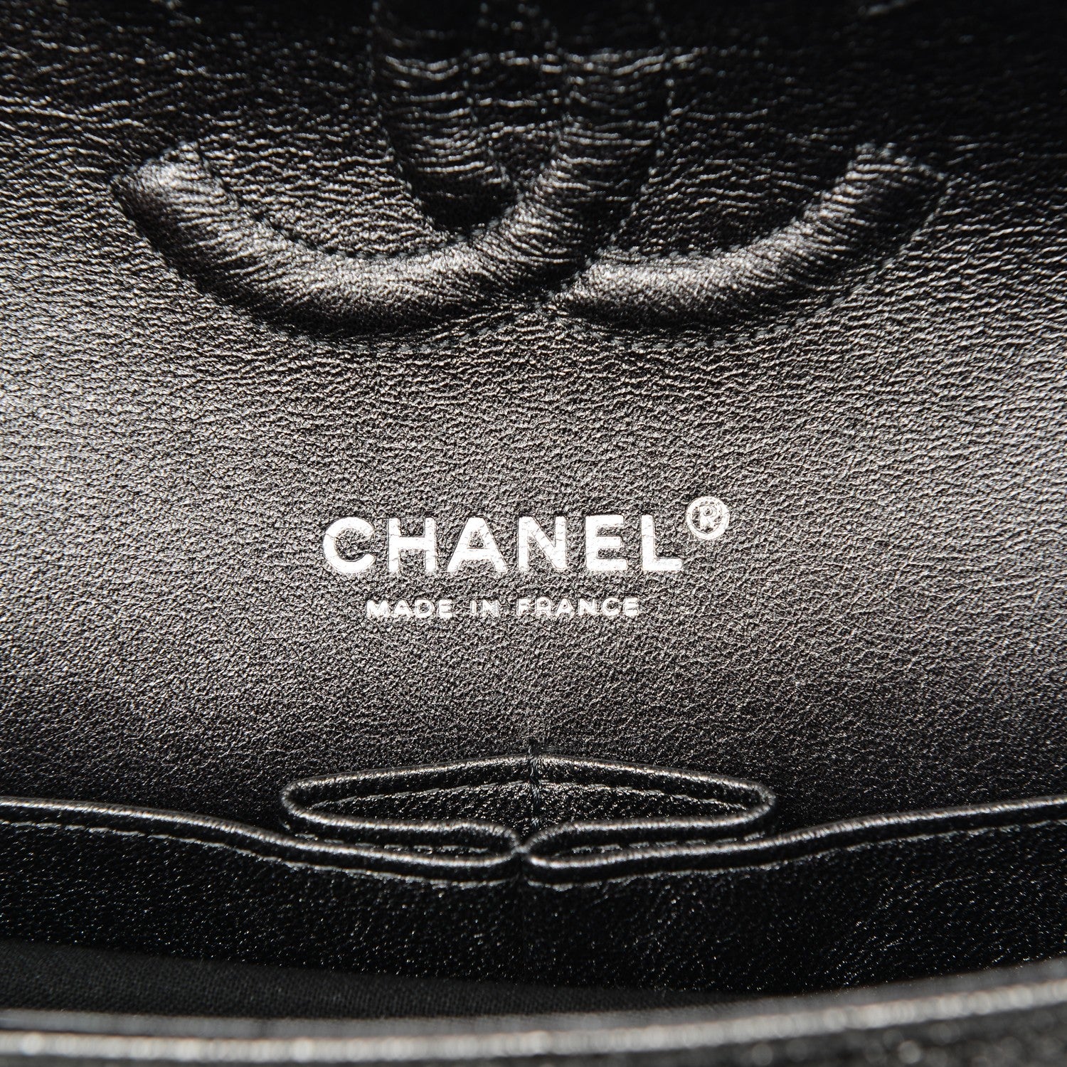 Chanel Metallic Crackled Calfskin Medium Double Flap Argent Fonce 7 of 8
