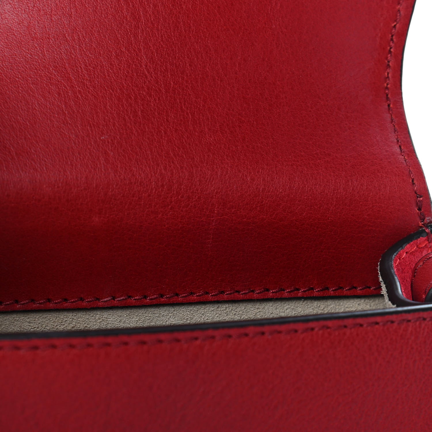 Chloe Calfskin Suede Small Nile Bracelet Bag Intense Red 10 of 12