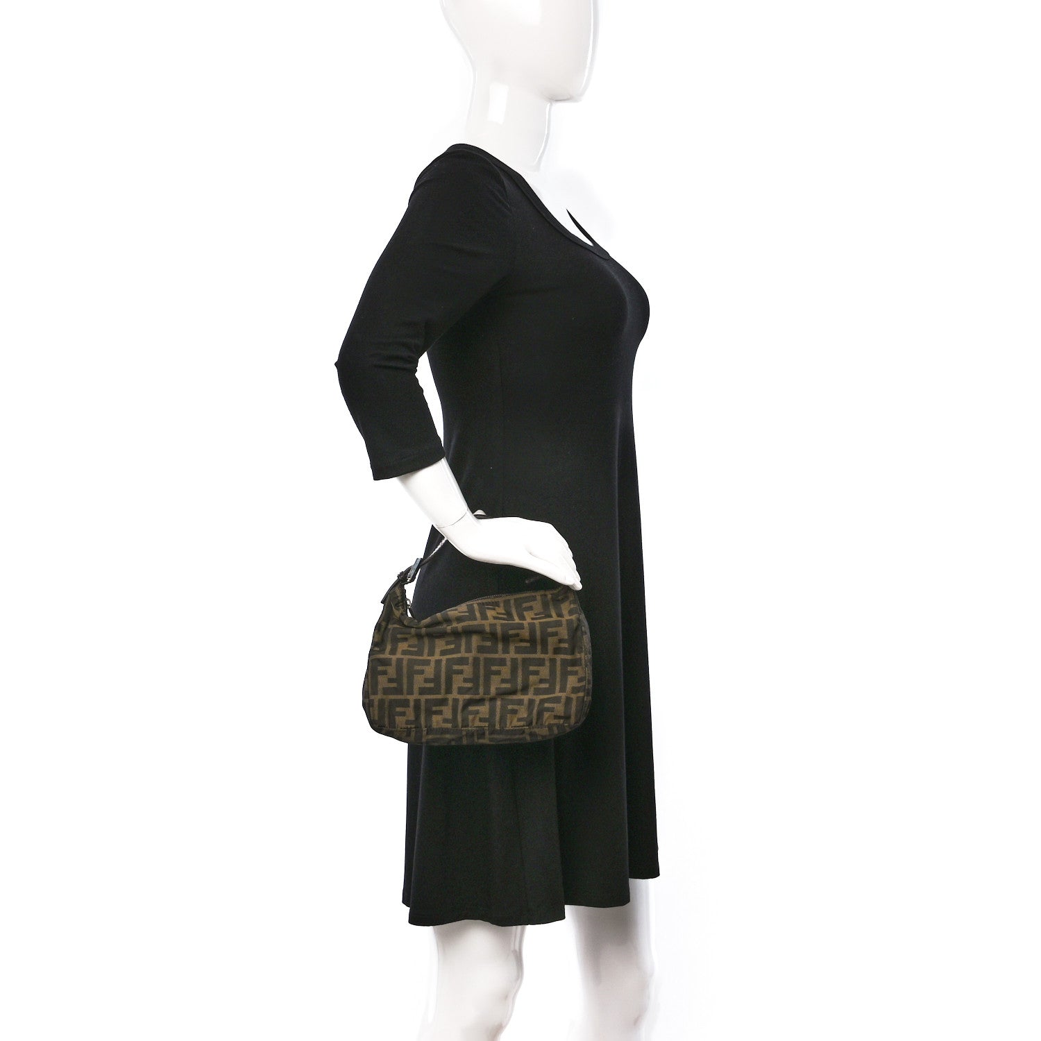 Fendi Zucca Cuoio Romano Selleria Mini Pochette Tobacco Moro 2 of 8