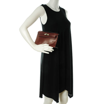 Hermes Evercalf Kelly Pochette Clutch Havane 9 of 16