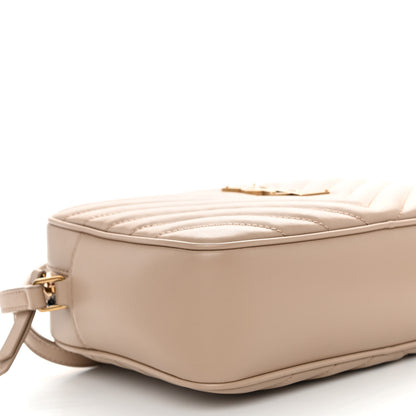 Saint Laurent Calfskin Matelasse Monogram Lou Camera Bag Dark Beige 9 of 10