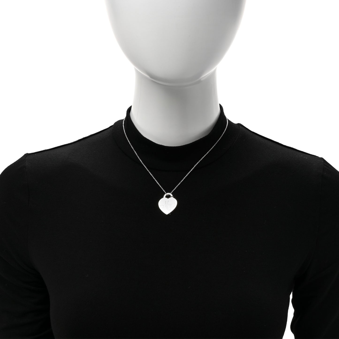 Sterling Silver Mom Heart Tag Key Pendant Necklace
