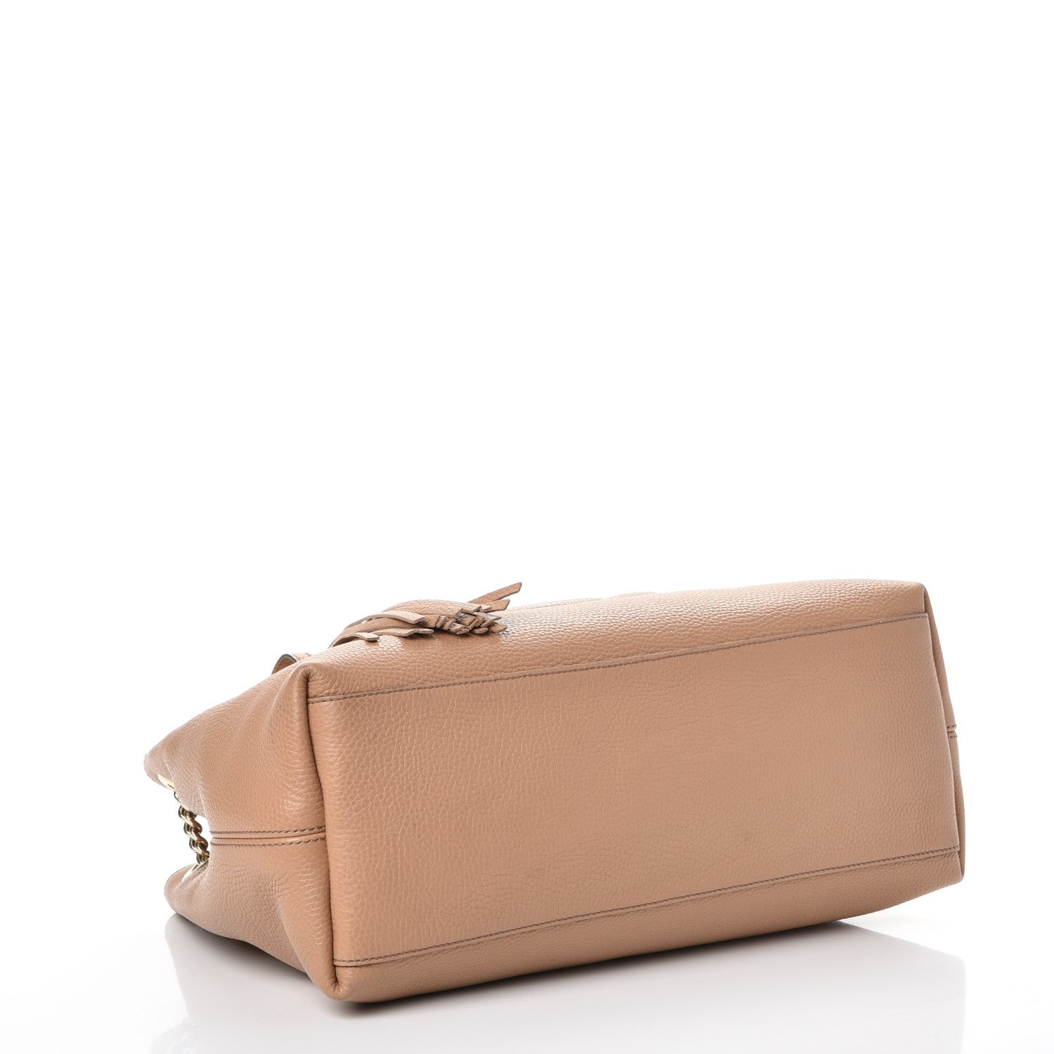Gucci Pebbled Calfskin Medium Soho Chain Shoulder Bag Rose Beige 4 of 9