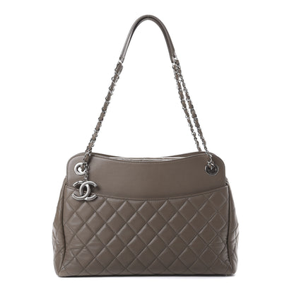 Chanel Lambskin Quilted Large 7 Tote Taupe 1 of 15