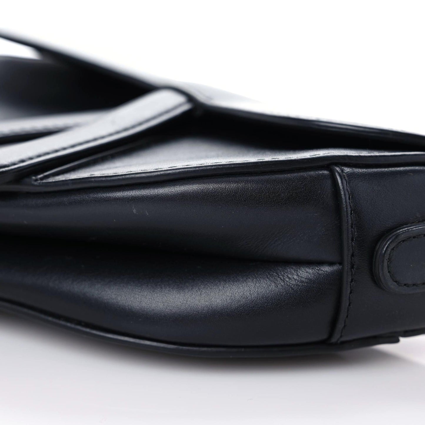 Calfskin Mini Saddle Bag Black