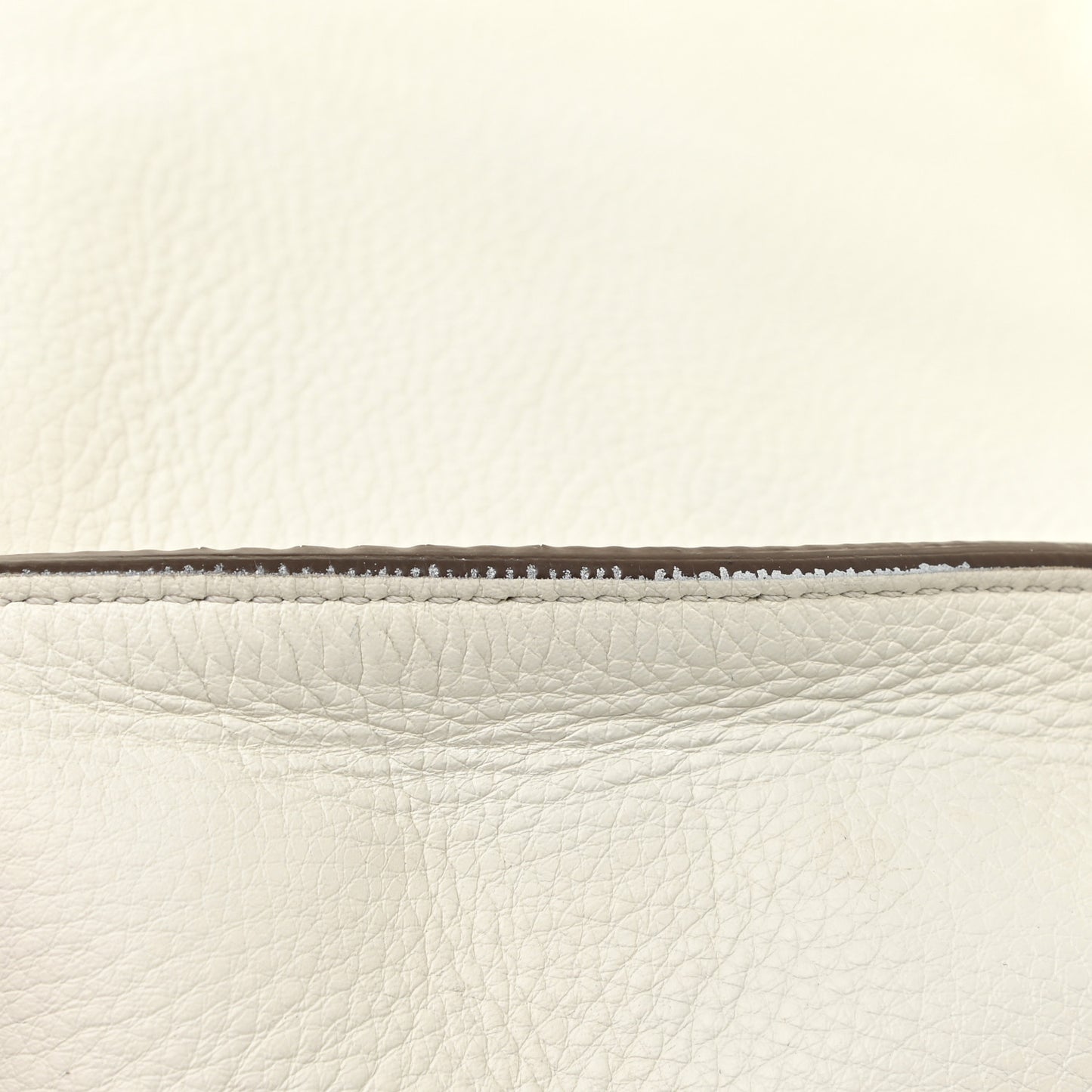 Calfskin Fur Monster Eyes Large Peekaboo Iconic Satchel White