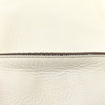 Fendi Calfskin Fur Monster Eyes Large Peekaboo Iconic Satchel White 22 of 27
