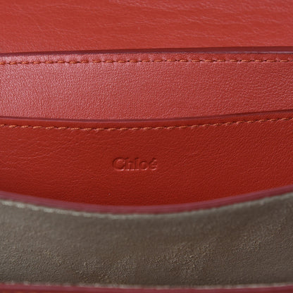 Chloe Calfskin Drew Bijou Clutch Earthy Red 6 of 8