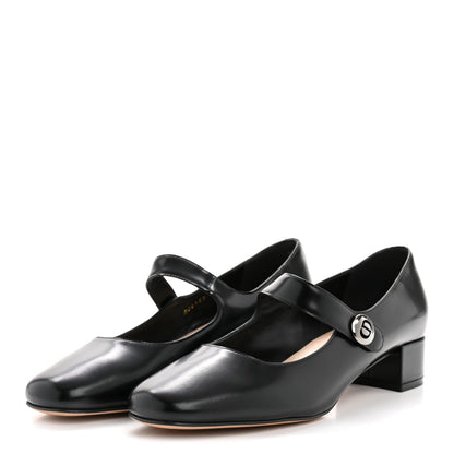 Christian Dior Brushed Calfskin Uniform 30mm Pumps 40 Black 38 Black 4 of 10
