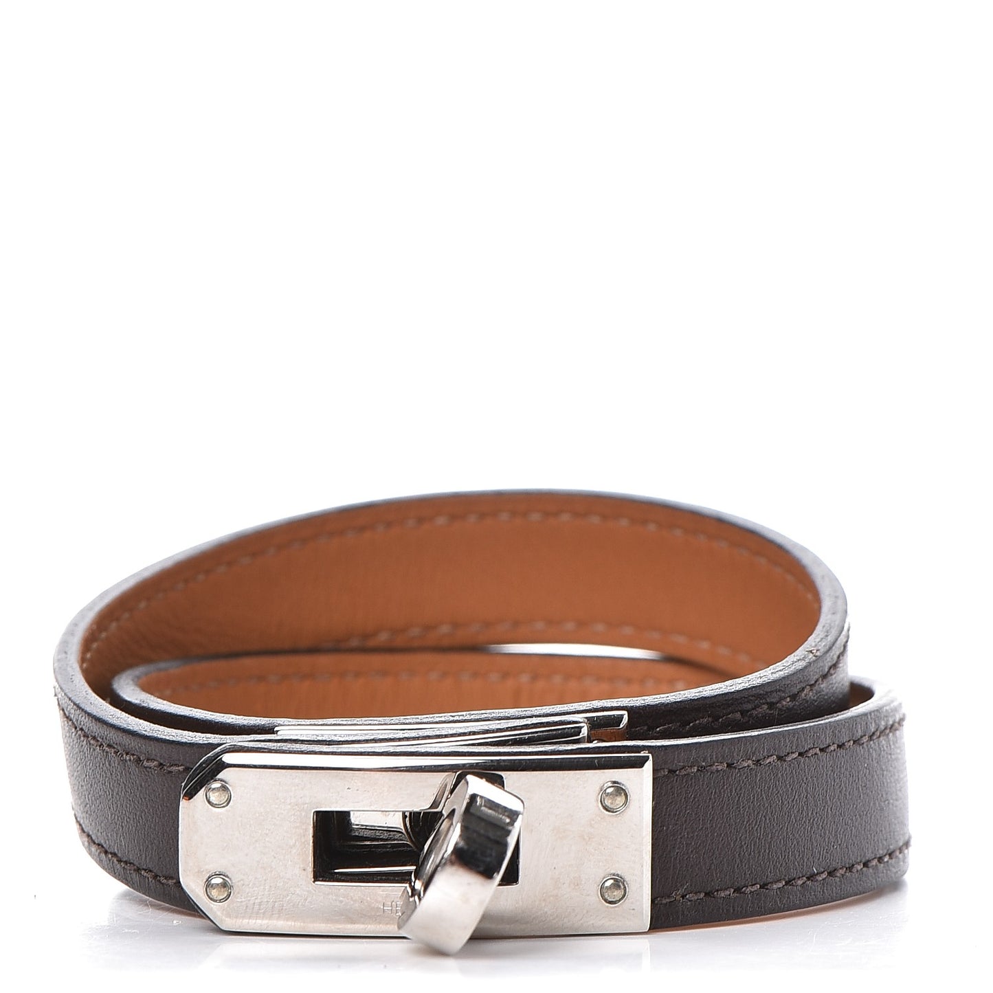 Swift Kelly Double Tour Bracelet M Chocolate