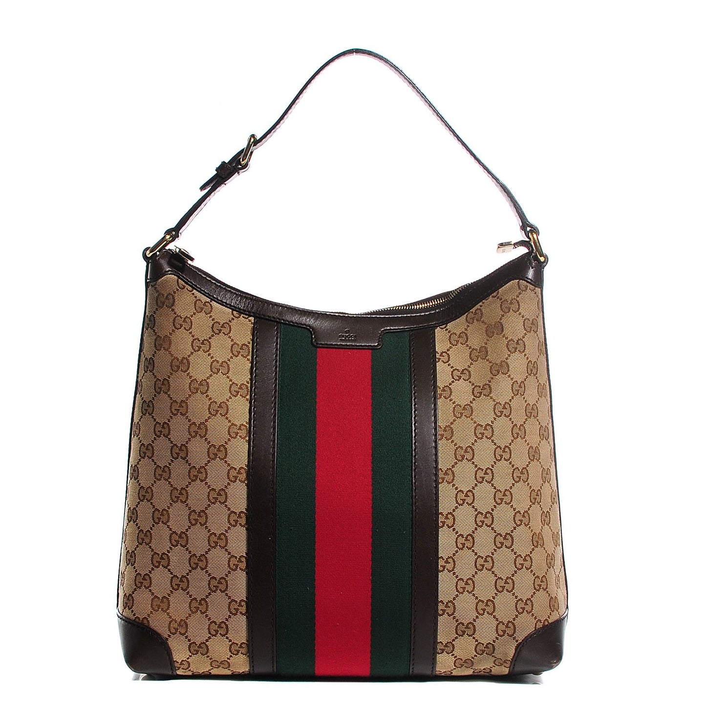 Monogram Vintage Web Medium Hobo Dark Brown