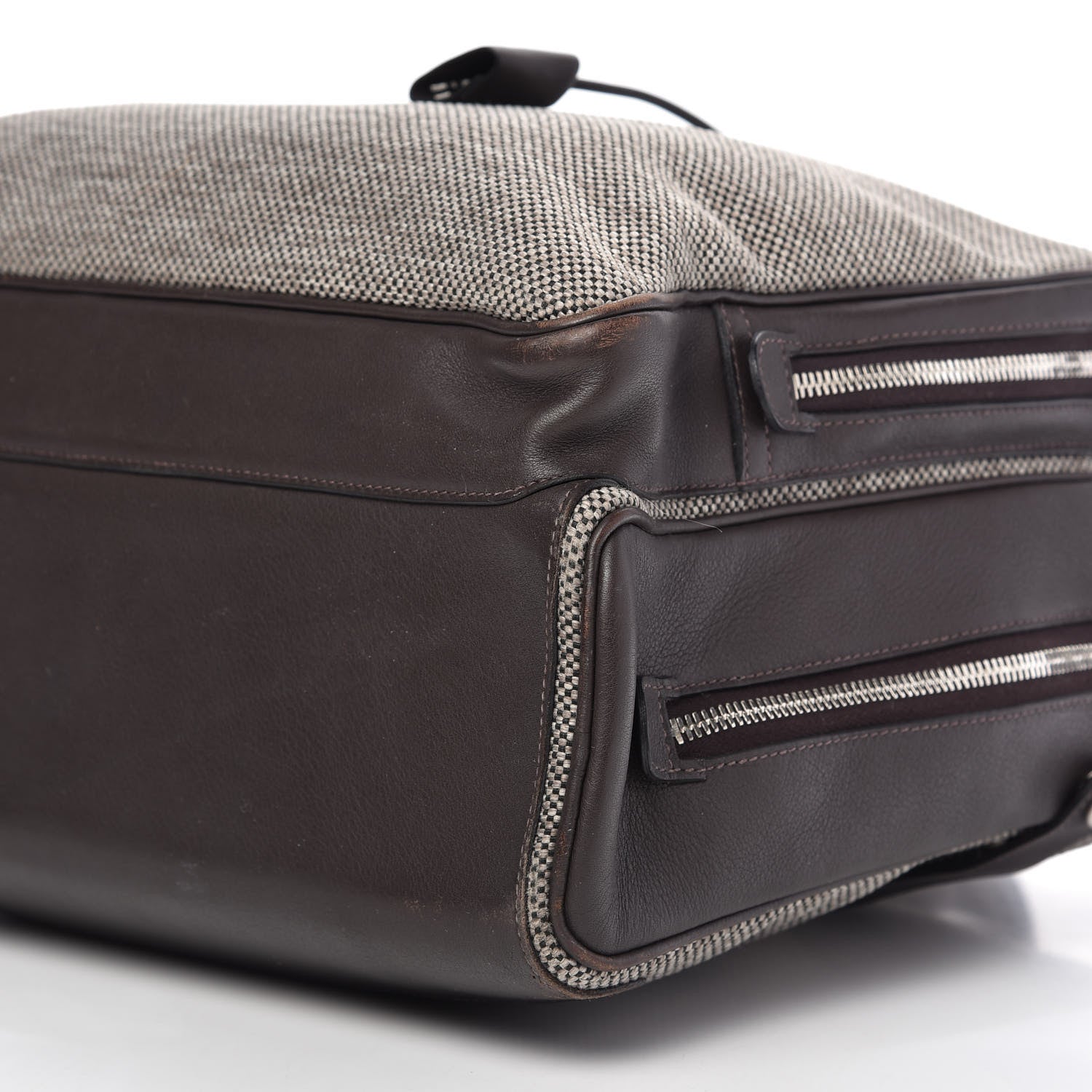 Hermes Toile Trousse Caleche Express Travel Chocolate 8 of 9