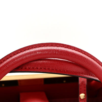 Fendi Vitello Elite Flamingo Petite 2Jours Tote Mattone 11 of 12