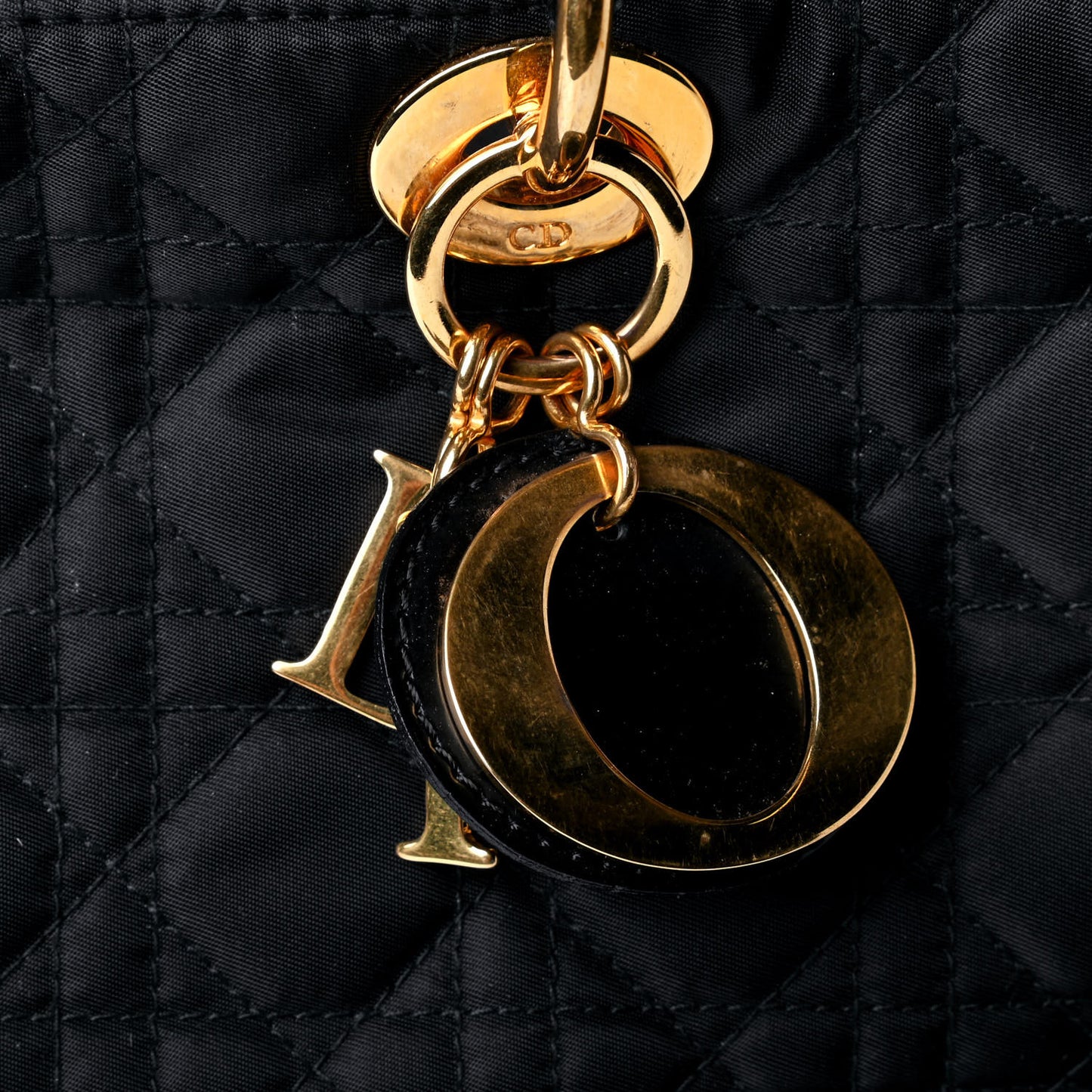 Nylon Cannage Large Lady Dior Black