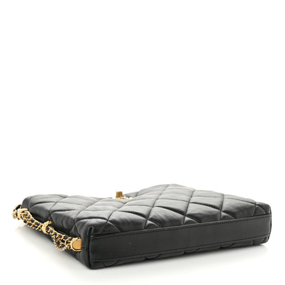 Chanel Lambskin Quilted Crush on Chains Hobo Black 4 of 11