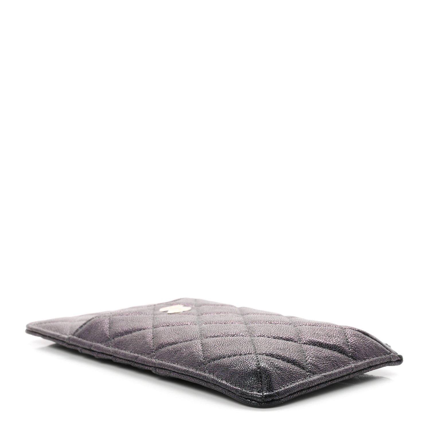 Chanel Iridescent Caviar Quilted Classic iPhone Pouch Black 4 of 8