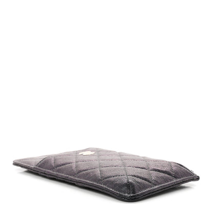 Chanel Iridescent Caviar Quilted Classic iPhone Pouch Black 4 of 8