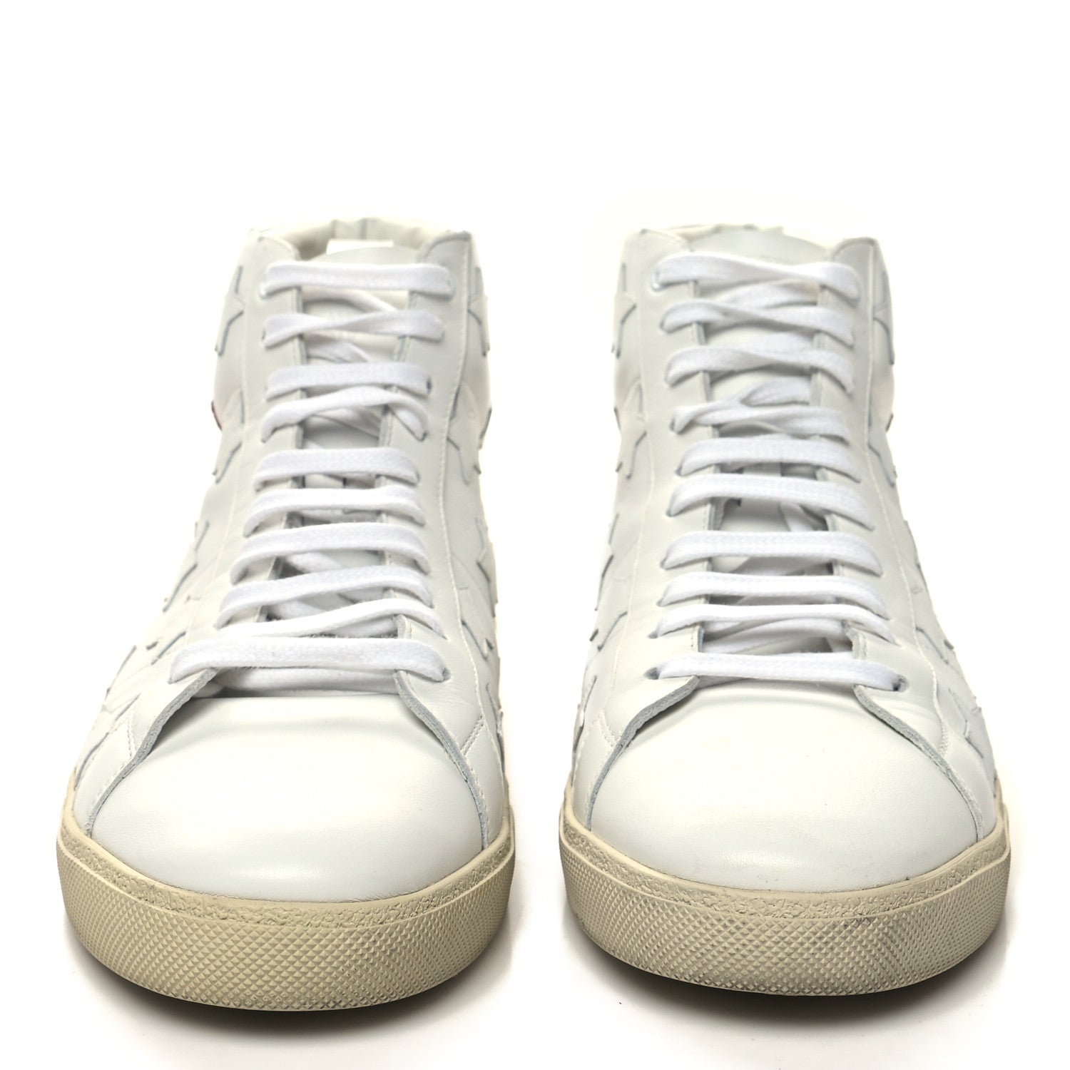 Saint Laurent Calfskin High Top Sneakers 44 White 2 of 10