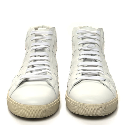 Saint Laurent Calfskin High Top Sneakers 44 White 2 of 10