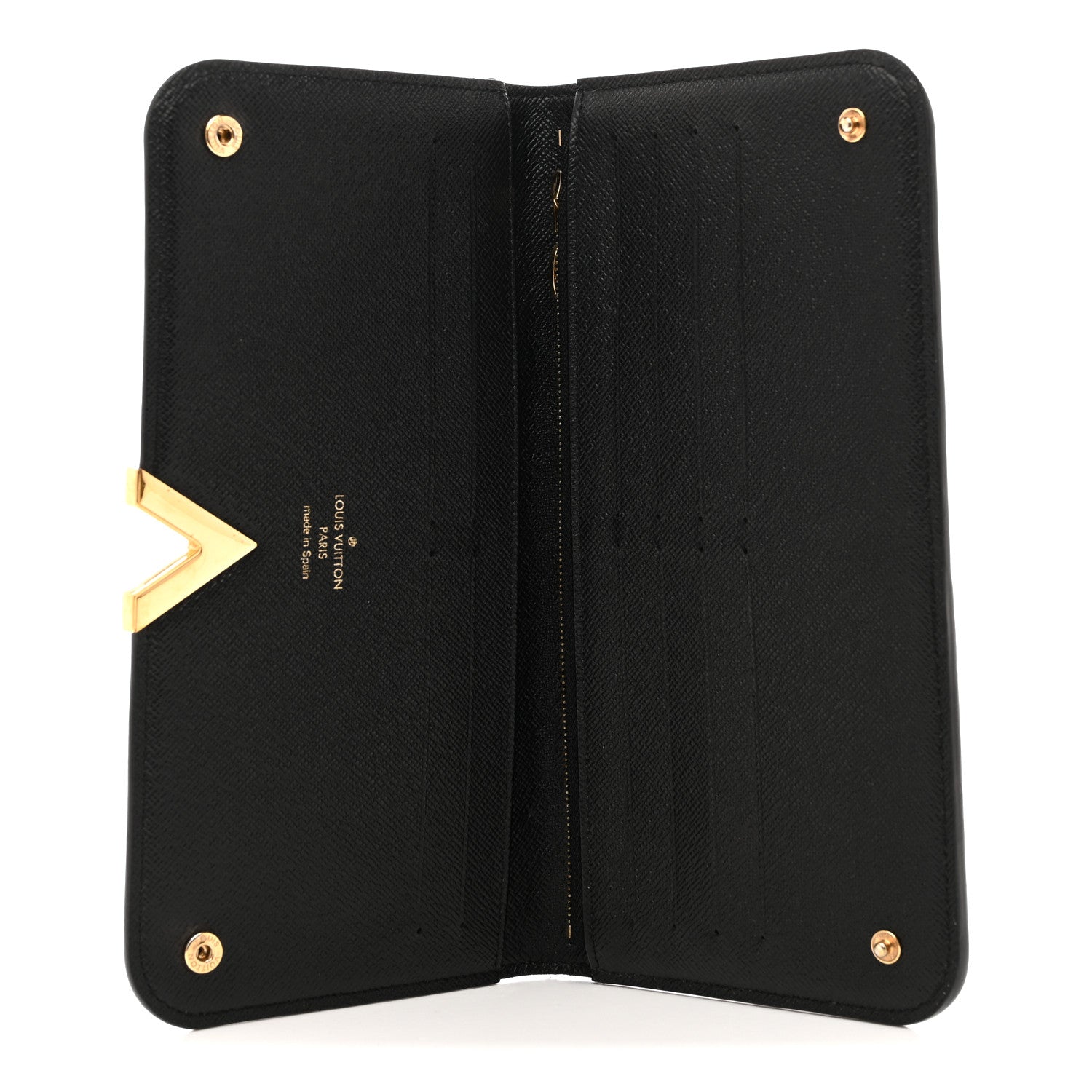 Louis Vuitton Monogram Calfskin Kimono Wallet Black 5 of 12