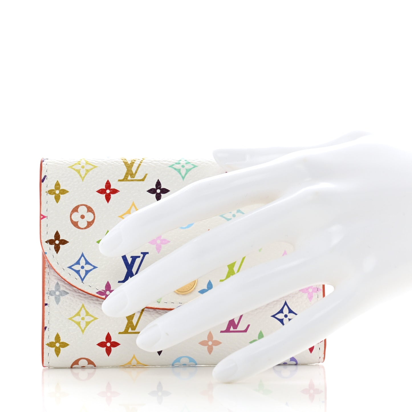 LV X TM Monogram Multicolor Rosalie Coin Purse White Kawaii Pink