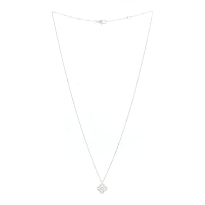 Van Cleef & Arpels 18K White Gold Diamond Sweet Alhambra Pendant Necklace 2 of 5
