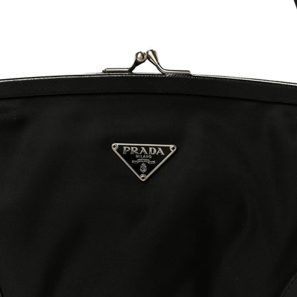 Prada Tessuto Nylon Kisslock Shoulder Bag Black Black 8 of 12