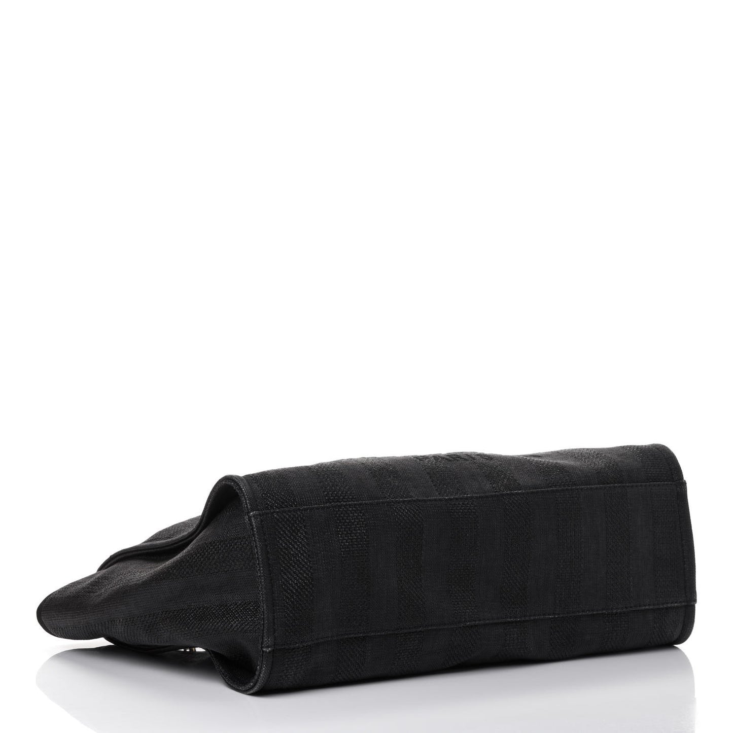 Mixed Fibers Striped Large Deauville Tote Black