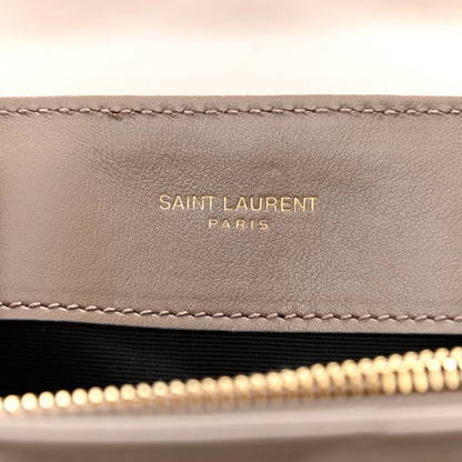 Saint Laurent Calfskin Y Quilted Monogram Small Loulou Chain Satchel Taupe 6 of 11