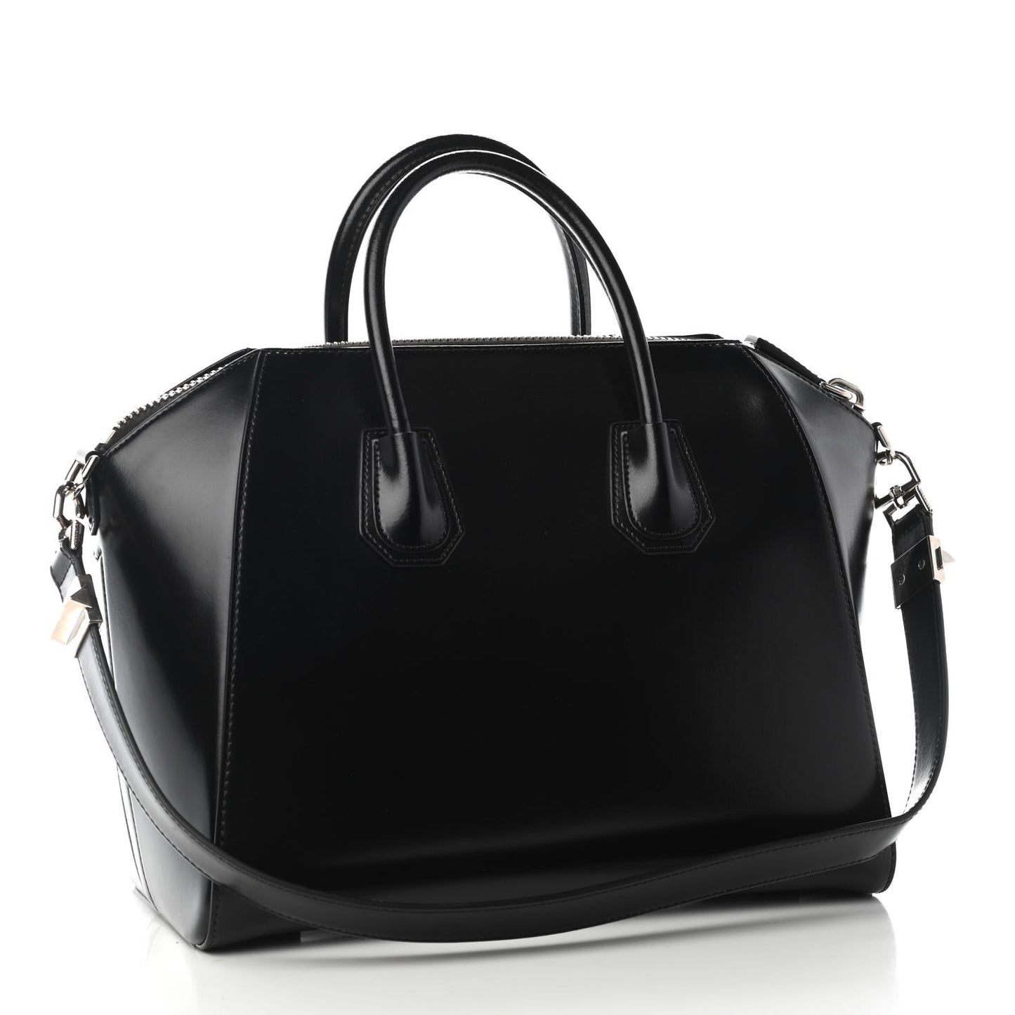 Shiny Lord Calfskin Medium Antigona Black