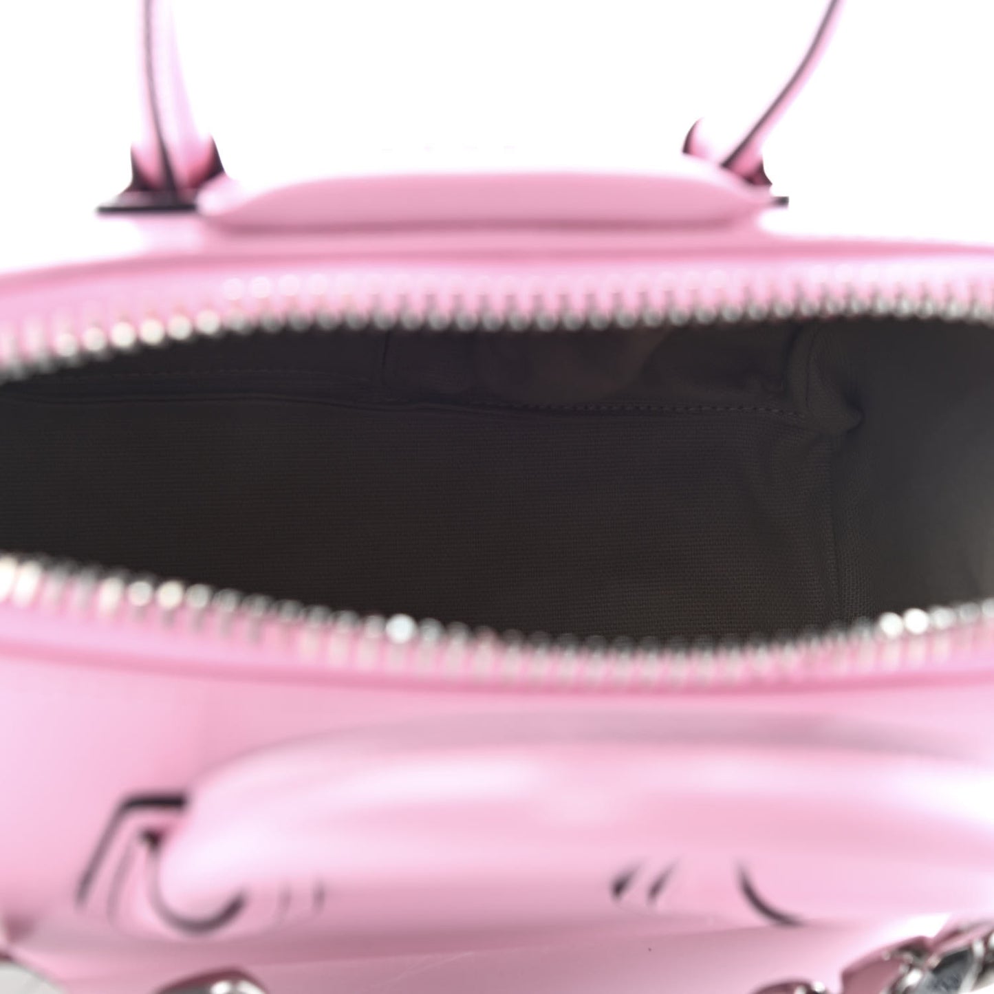 Shiny Lord Calfskin Mini Antigona With Chain Baby Pink