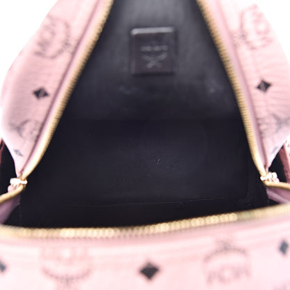 MCM Visetos Small Side Stud Stark Backpack Pink 5 of 12