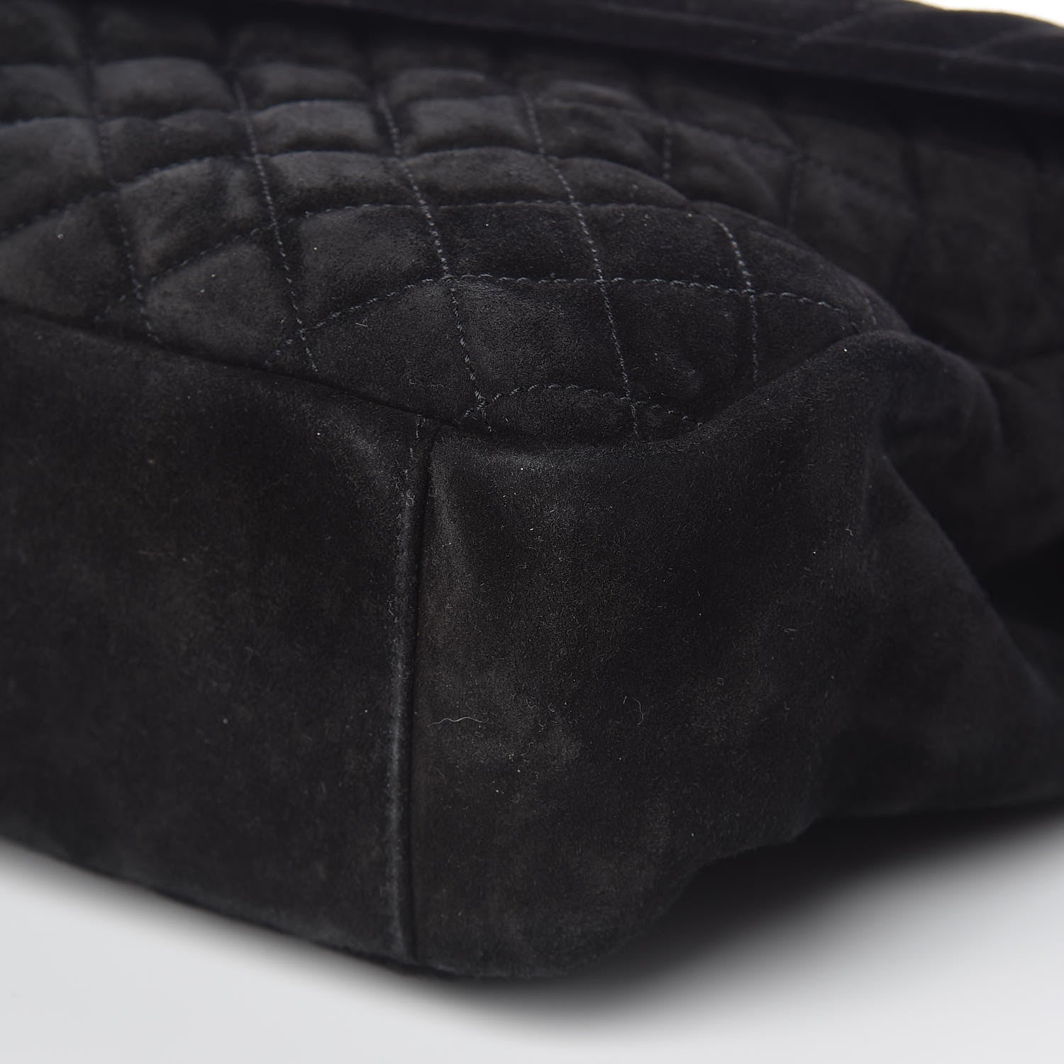 Saint Laurent Suede Mixed Matelasse Triquilt Large Monogram Envelope Satchel Black 8 of 8