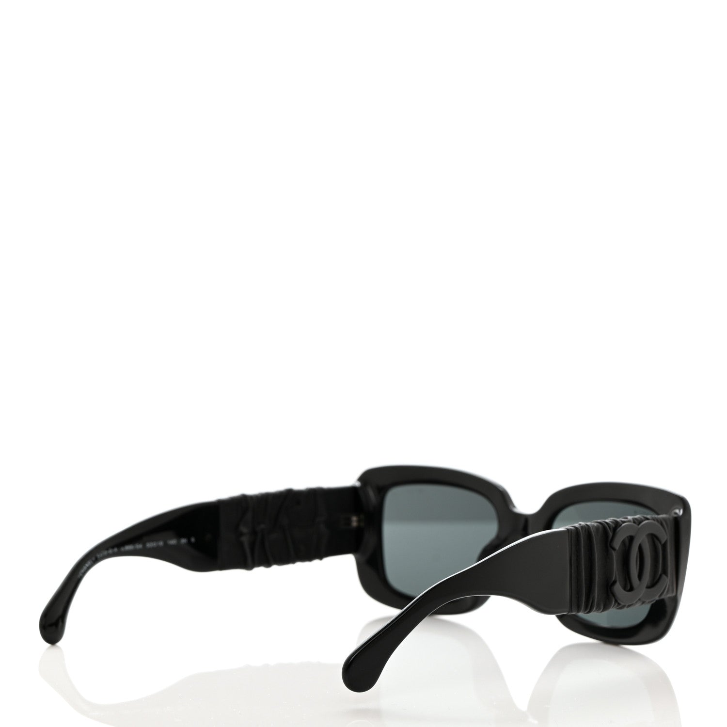Chanel Acetate Calfskin Polarized Square Sunglasses 5473-Q-A Black 4 of 7