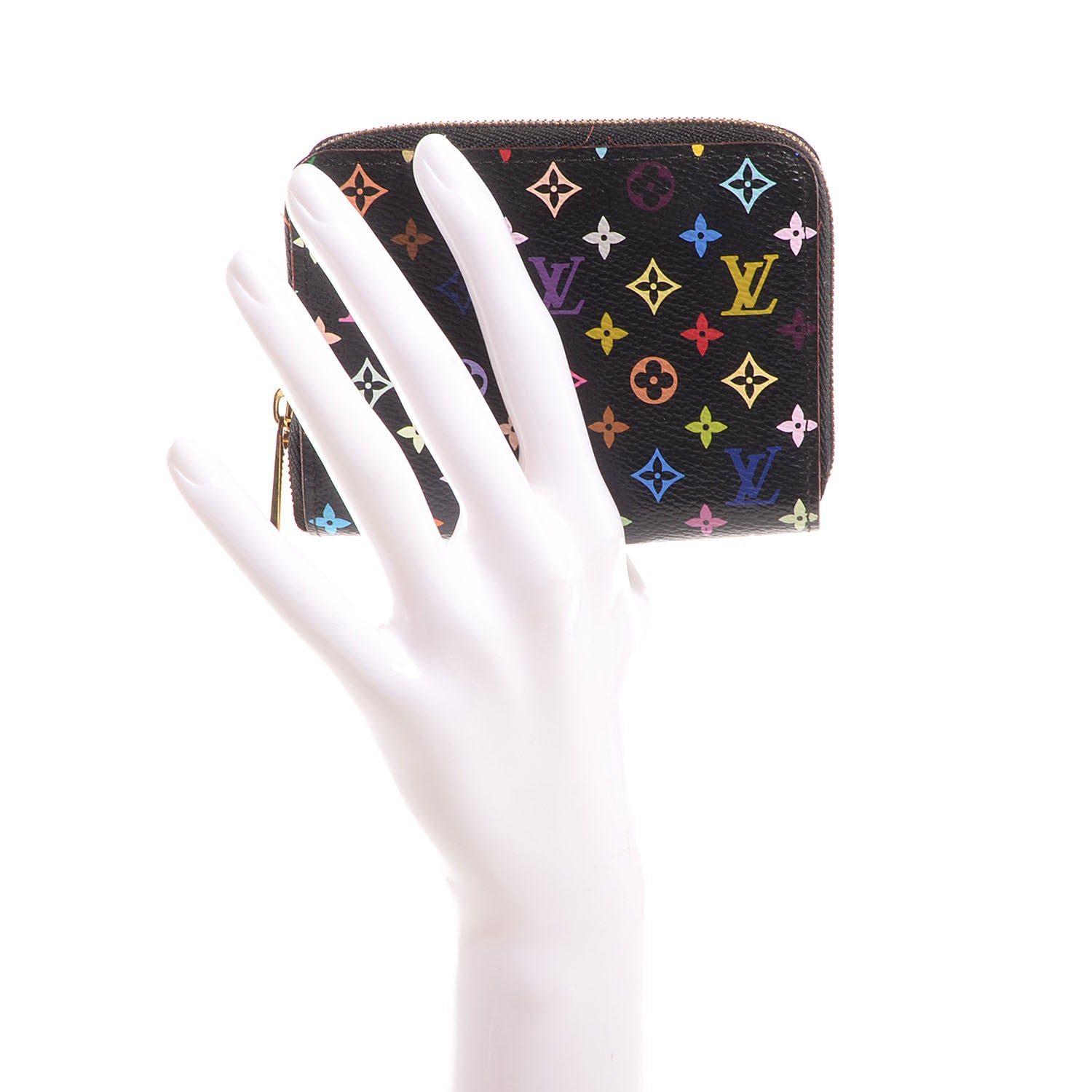 Louis Vuitton Monogram Multicolor Zippy Coin Purse Black 2 of 6