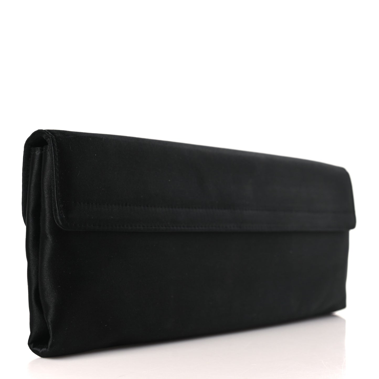 Satin FF Clutch Black