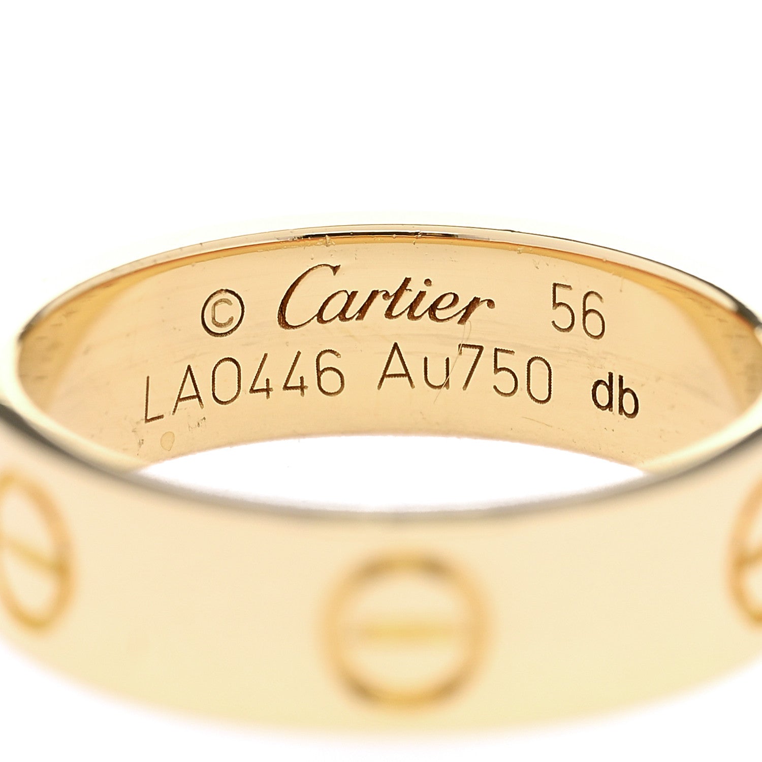 Cartier 18K Yellow Gold 5.5mm LOVE Ring 56 7.75 4 of 4