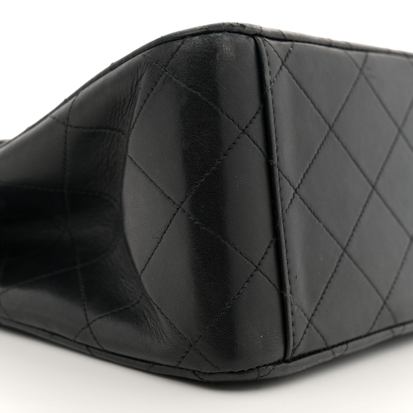 Lambskin Quilted XL Jumbo Single Flap Black