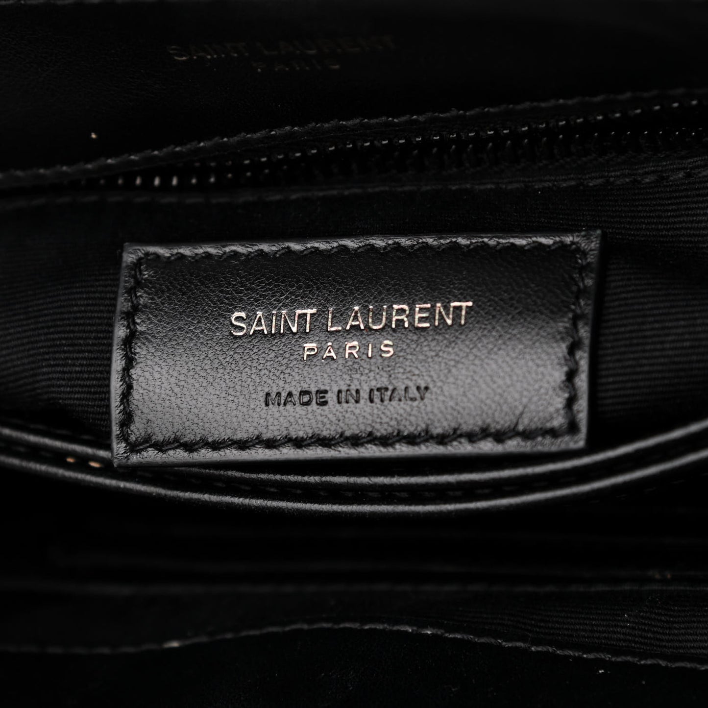 Calfskin Y Quilted Monogram Toy Loulou Crossbody Bag Black