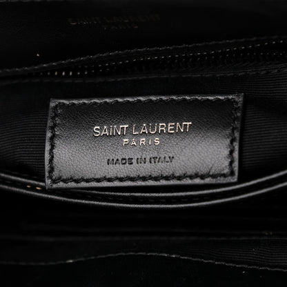 Saint Laurent Calfskin Y Quilted Monogram Toy Loulou Crossbody Bag Black 7 of 13