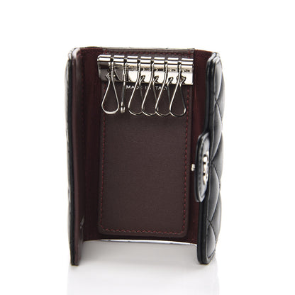 Chanel Lambskin Quilted 6 Key Holder Black 5 of 9