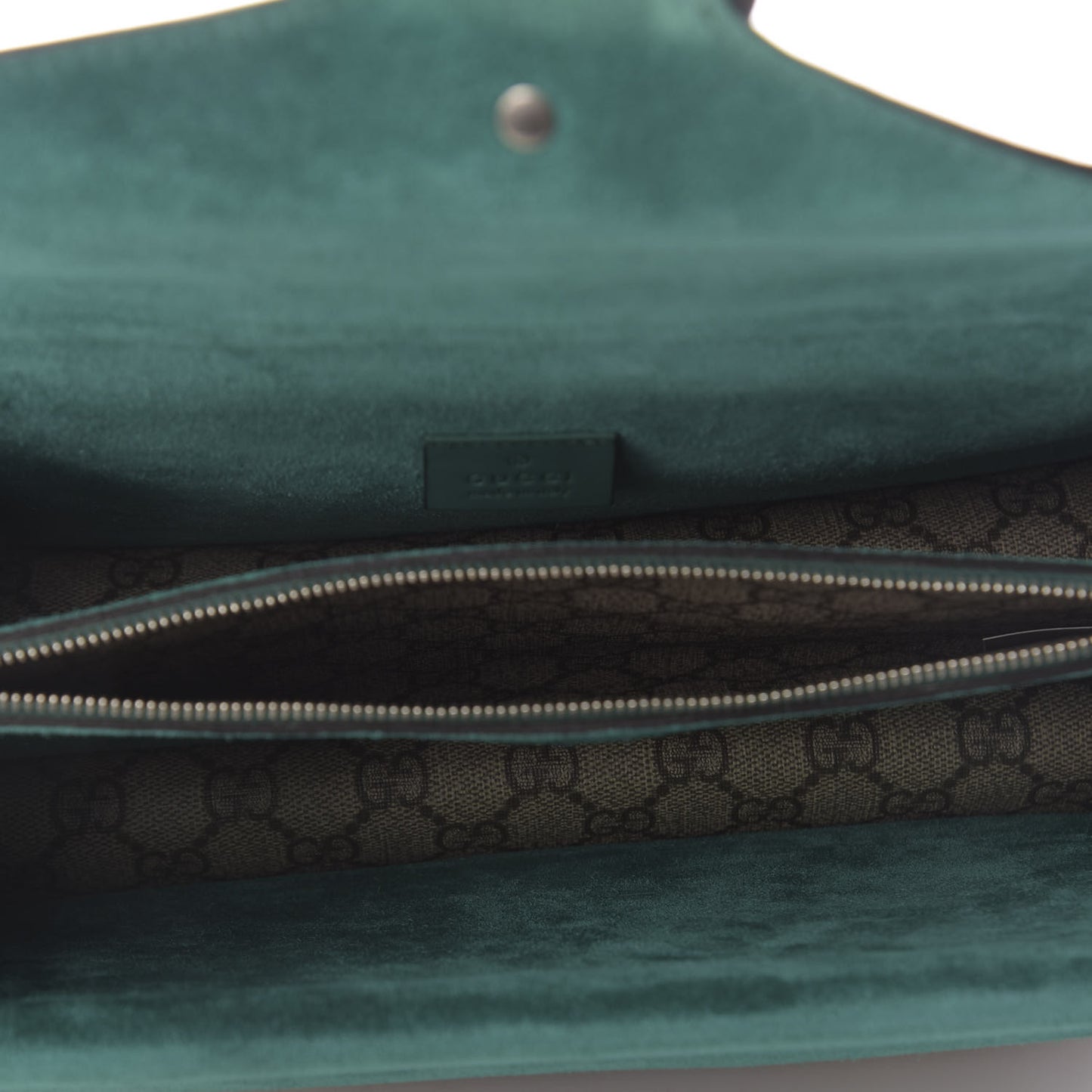 GG Supreme Monogram Willow Hill Embroidered Small Dionysus Shoulder Bag Emerald
