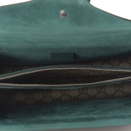 Gucci GG Supreme Monogram Willow Hill Embroidered Small Dionysus Shoulder Bag Emerald 5 of 11